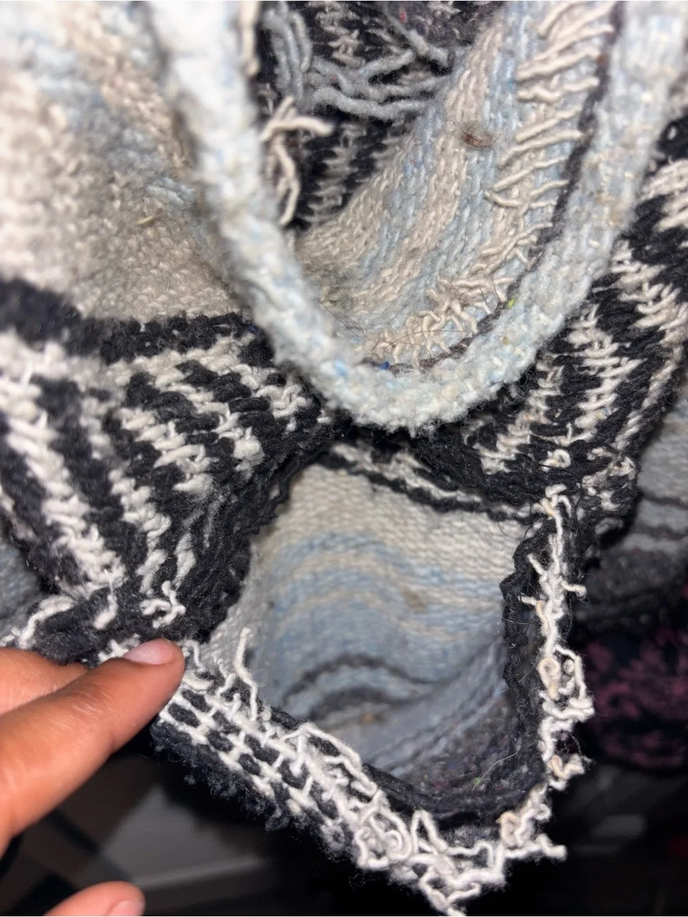 knitted Boho hobo